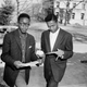 LeRoy and Ralph Frasier are shown on the University of North Carolina campus after registering for the second semester on Feb. 7, 1956. They were the first undergraduate African-American students to attend the university. (Rudolph Faircloth/AP Images)